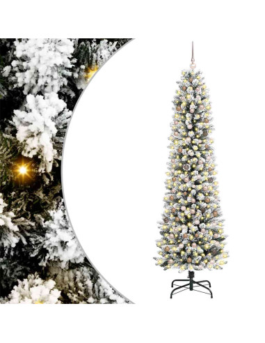 AlberodiNataleartificiale con supporto Bianco 240cm PVC