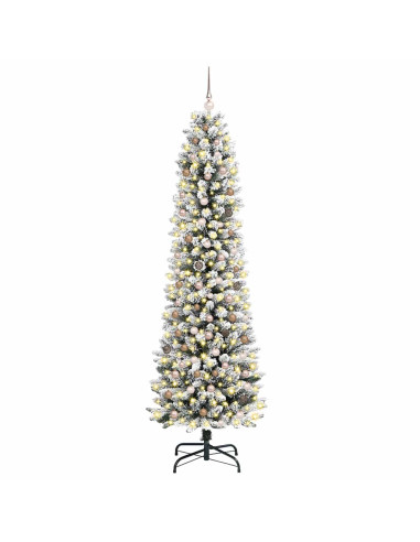 AlberodiNataleartificiale con supporto Bianco 240cm PVC