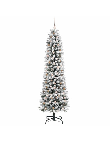 AlberodiNataleartificiale con supporto Bianco 240cm PVC