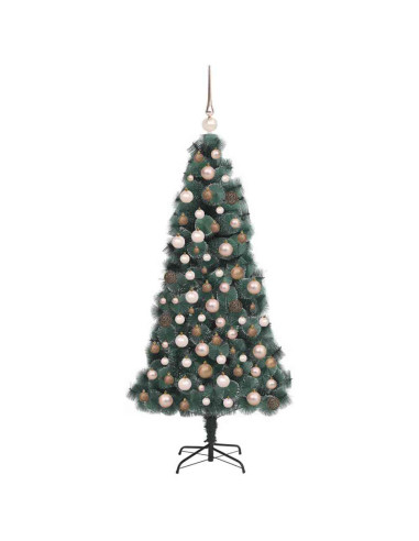 Albero di Natale artificiale pre-illuminato con set di palline
