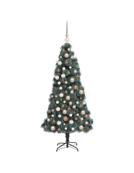 Albero di Natale artificiale preilluminato con set di palline