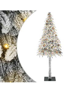 Albero di Natale con 300 LED Bianco 180 cm PE e Acciaio 2