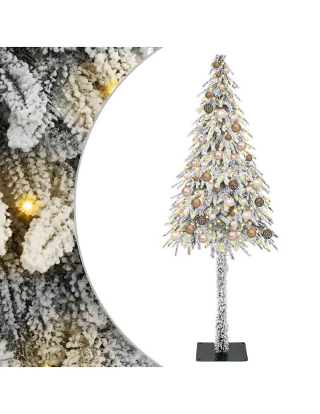 Albero di Natale con 300 LED Bianco 180 cm PE e Acciaio