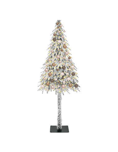 Albero di Natale con 300 LED Bianco 180 cm PE e Acciaio