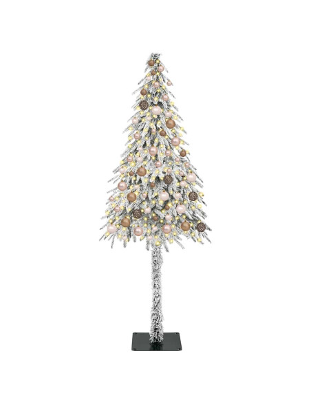 Albero di Natale con 300 LED Bianco 180 cm PE e Acciaio