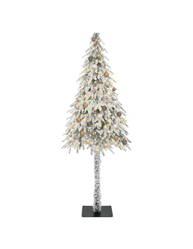 Albero di Natale con 300 LED Bianco 210 cm PE e Acciaio