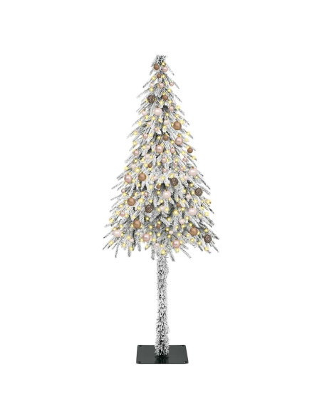 Albero di Natale con 300 LED Bianco 210 cm PE e Acciaio