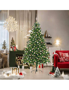 Albero di Natale con 300 LED con supporto Verde 180 cm PE 2