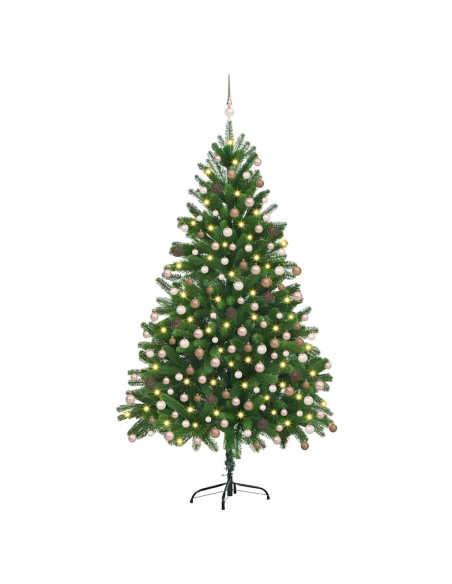 Albero di Natale con 300 LED con supporto Verde 180 cm PE