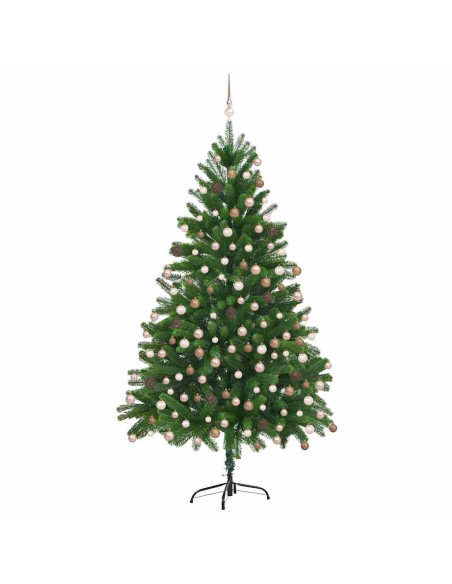 Albero di Natale con 300 LED con supporto Verde 180 cm PE