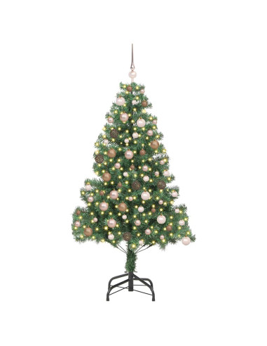 Alberi di Natale artificiali con 300 LED Verde 180 cm PVC