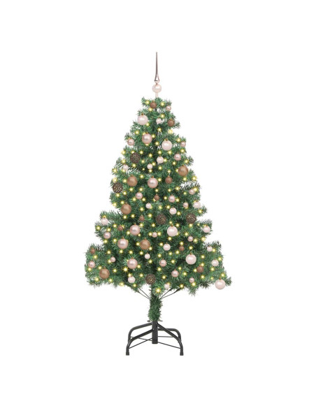Alberi di Natale artificiali con 300 LED Verde 180 cm PVC