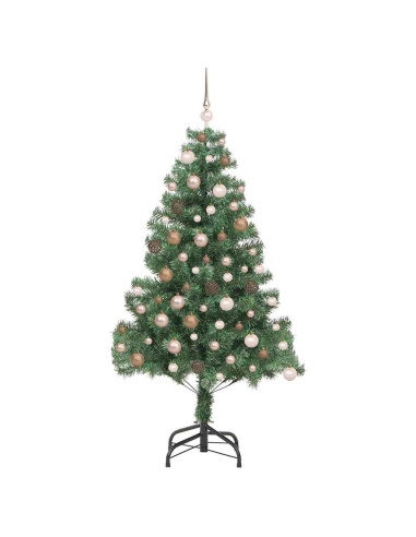 Alberi di Natale artificiali con 300 LED Verde 180 cm PVC