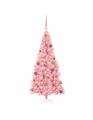 Alberi di Natale artificiali con 300 LED Rosa 180 cm PVC