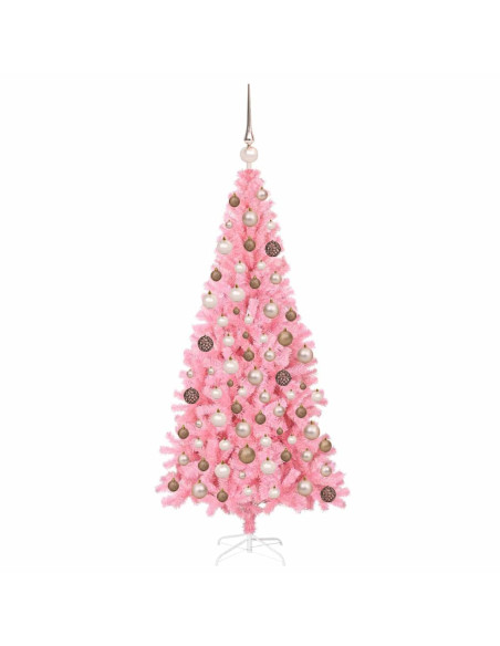 Alberi di Natale artificiali con 300 LED Rosa 180 cm PVC