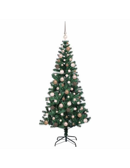 Albero di Natale artificiale con luci integrate Verde 180 cm