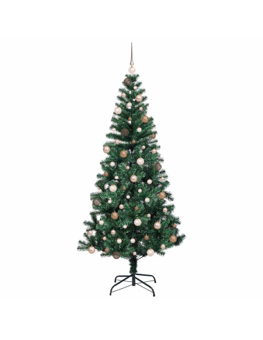 Albero di Natale artificiale con luci integrate Verde 210 cm