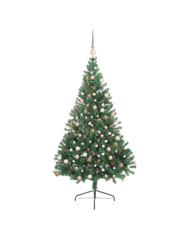Albero di Natale artificiale con luci integrate Verde 180 cm