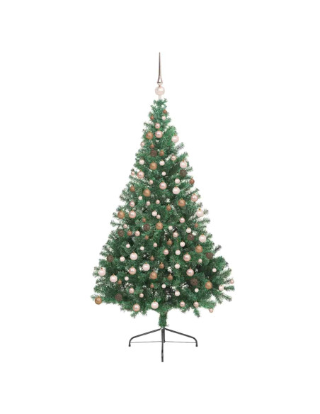 Albero di Natale artificiale preilluminato Verde 180 cm PVC