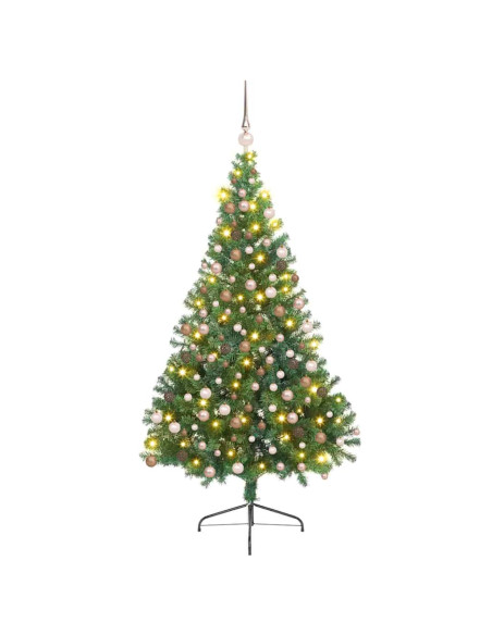 Albero di Natale artificiale preilluminato Verde 210 cm PVC