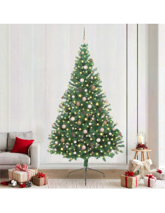Albero di Natale artificiale preilluminato Verde 240 cm PVC 2
