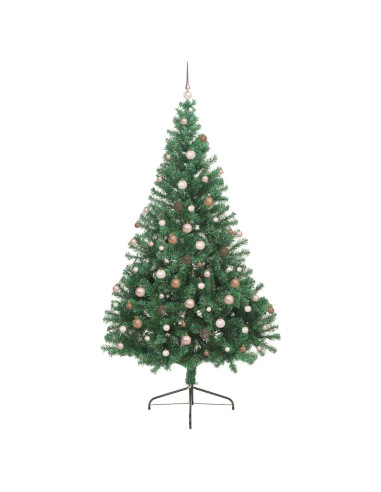Albero di Natale artificiale preilluminato Verde 240 cm PVC