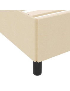 Letto a molle Crema e Nero 120 x 190 cm 2
