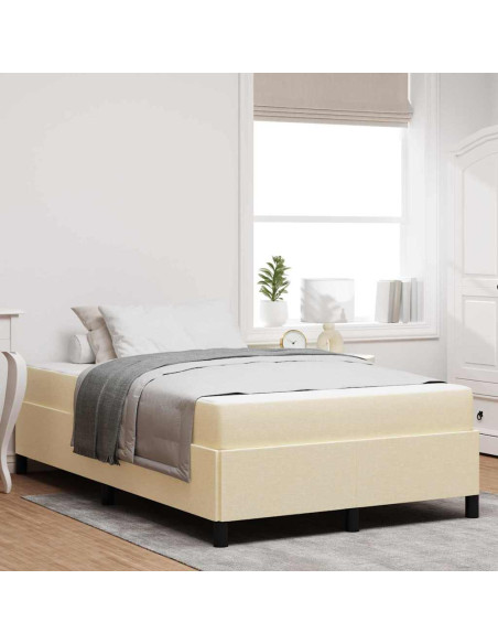 Letto a molle Crema e Nero 120 x 190 cm