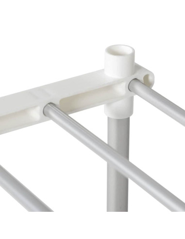 Mensola di Stoccaggio bianco 43 x 27 x 90 cm Alluminio