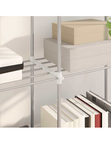 Mensola di Stoccaggio bianco 43 x 27 x 90 cm Alluminio