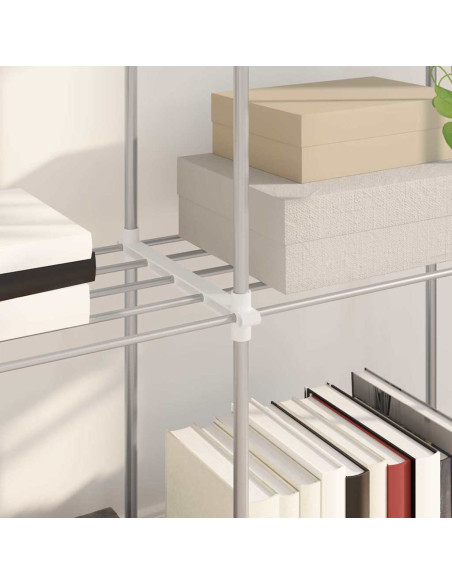Mensola di Stoccaggio bianco 43 x 27 x 90 cm Alluminio
