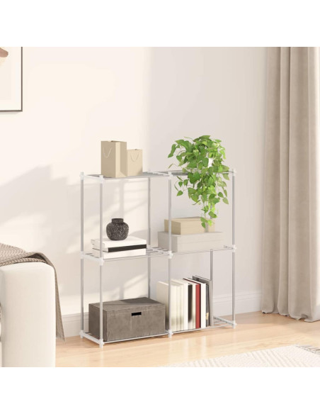 Mensola di Stoccaggio bianco 43 x 27 x 90 cm Alluminio