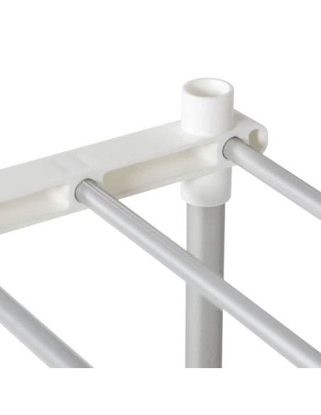 Mensola di Stoccaggio bianco 43 x 27 x 90 cm Alluminio