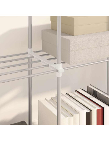 Mensola di Stoccaggio bianco 43 x 27 x 90 cm Alluminio