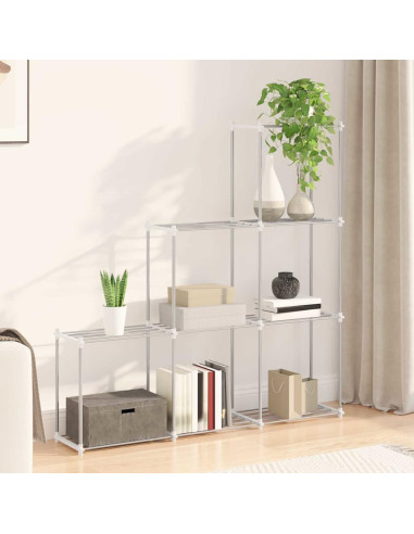 Mensola di Stoccaggio bianco 43 x 27 x 90 cm Alluminio