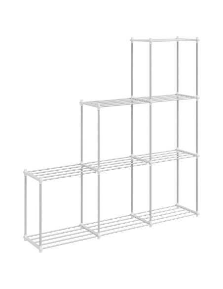 Mensola di Stoccaggio bianco 43 x 27 x 90 cm Alluminio