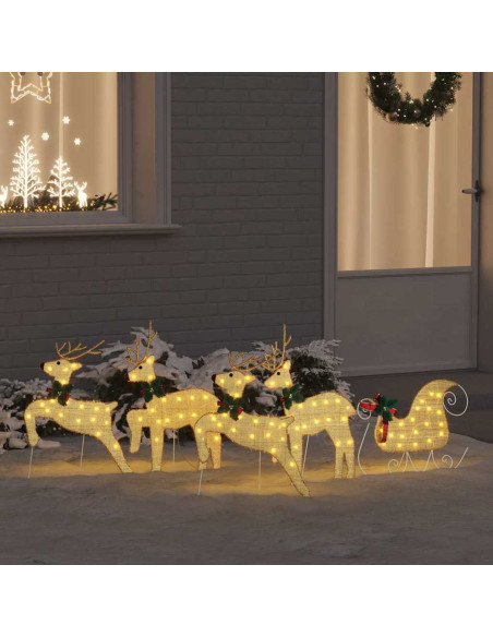 Renne LED 5 pcs Oro Tessuto