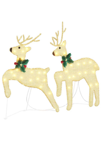 Renne LED 5 pcs Oro Tessuto