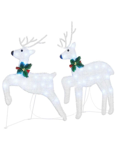 Renne LED 5 pcs Argento Tessuto