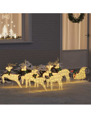 Renne LED 7 pcs Oro Tessuto