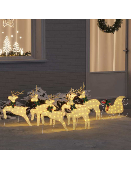 Renne LED 7 pcs Oro Tessuto