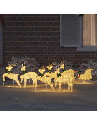 Renne LED 7 pcs Oro Tessuto