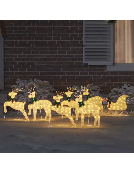 Renne LED 7 pcs Oro Tessuto