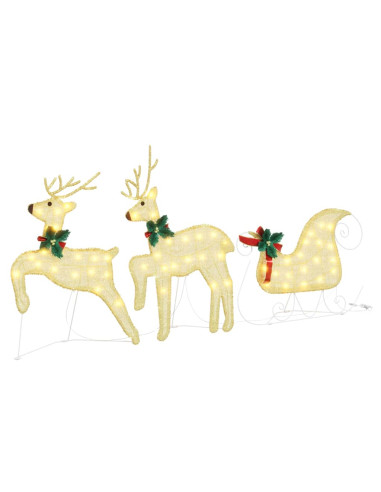 Renne LED 7 pcs Oro Tessuto