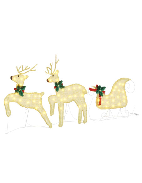 Renne LED 7 pcs Oro Tessuto