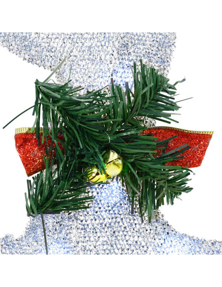 Renne LED 7 pcs Argento Tessuto