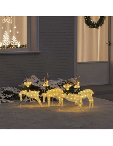 Renne LED 4 pcs Oro 45 x 19 x 65 cm Tessuto