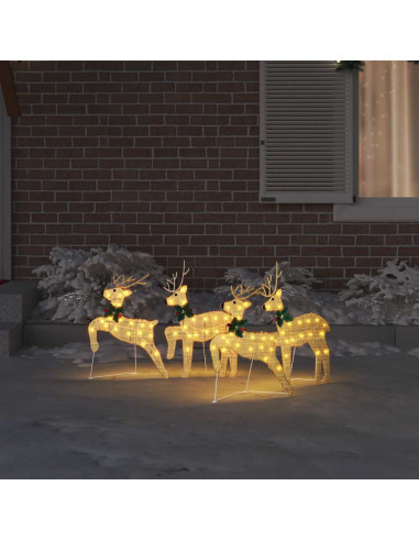 Renne LED 4 pcs Oro 45 x 19 x 65 cm Tessuto