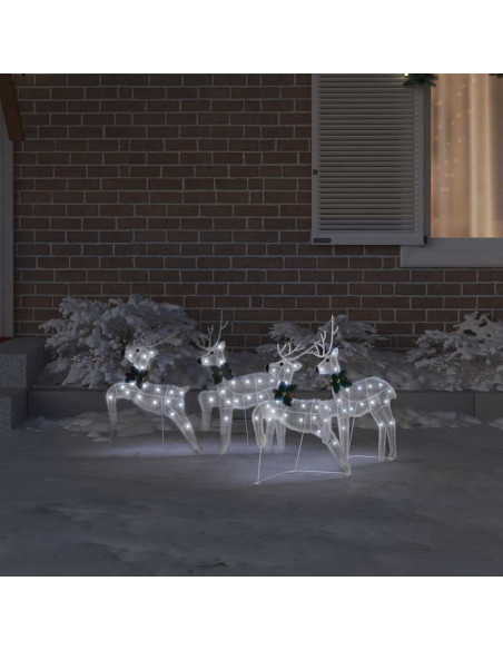 Renne LED 4 pcs Bianco 45 x 19 x 65 cm Tessuto