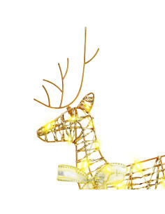 Renne LED con 180 LED 6 pcs Oro 64 x 42 x 15 cm PET 2